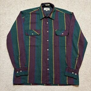 Vtg Midwest Clothing Co Shirt Mens Medium Multicolor Striped Western Button Up